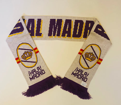 Real Madrid Acrylic Football Scarf White